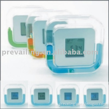 LCD table clock with calendar